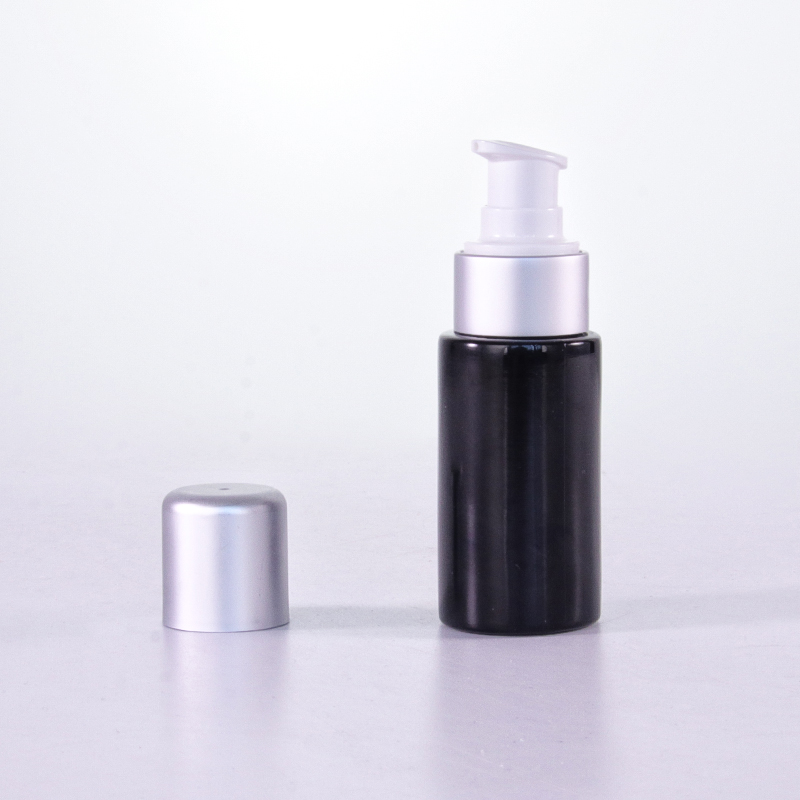 Black Lotion Bottle With Sliver Cap Jpg