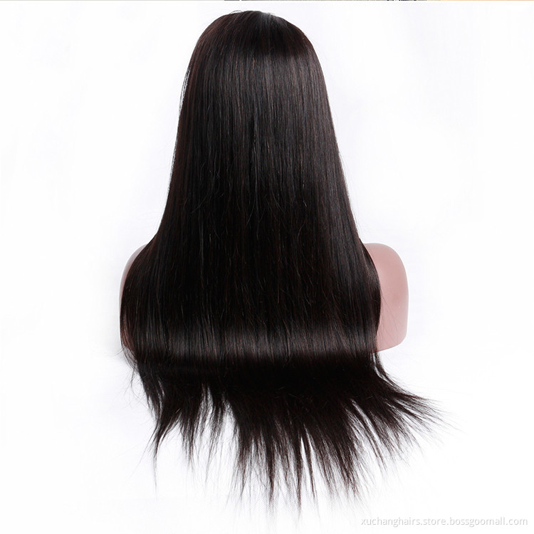 Custom glueless transparent swiss lace wig for black womenpre-plucked 13*6 virgin wigs human hair lace front brazilian