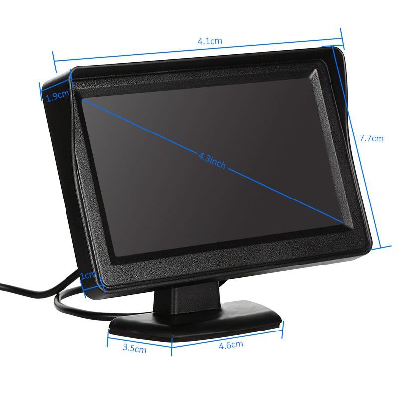 4.3 Inches Car Monitor For Rear View Camera TFT LCD Display Reverse Camera Monitor HD Digital Color Video Input Screen NTSC PAL
