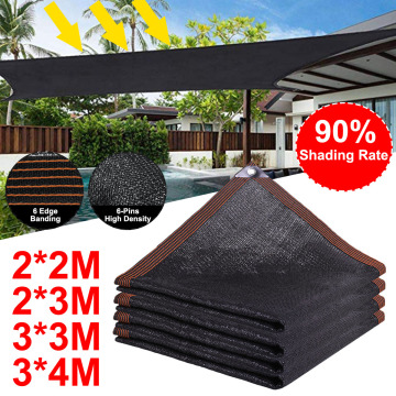 Anti-UV 6-Pin Sunshade Net Outdoor Garden Sunscreen Cloth Car Sunblock Shade Cover Plant Greenhouse Cover 90% Shading Rate