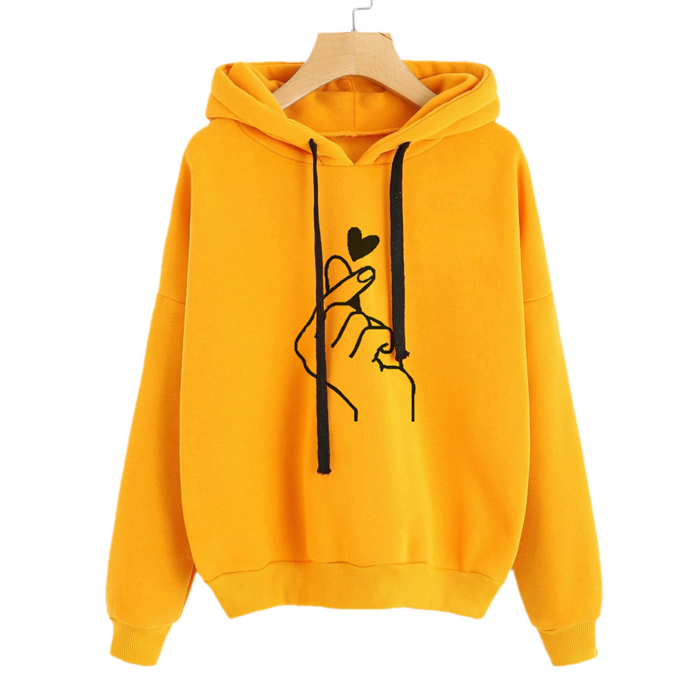 Woman Top Sweatshirt Explosion Models 2020 Autumn Velvet Hooded Loose Print Women's Hoodies Sweatshirt Wholesale Large Size WW49