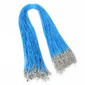 Chanfar 20pcs 1.5mm Leather String Cord Wax Rope Chain necklace Lobster Clasp DIY Jewelry Making Findings Accessories