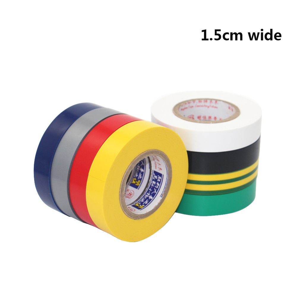1PC 1.5CM Wide Electrical Tape Insulation Tape Waterproof PVC Electrical tape 18M Long High-temperature Tape