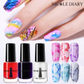 NICOLE DIARY Watercolor Ink Nail Polish Marble Smoke Effect Nail Varnish Sparkly Blossom Gold Silver White Lacquers Decoration