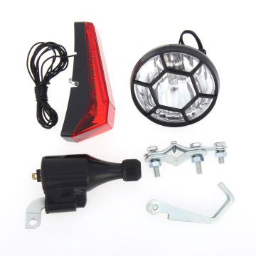 Bicycle Lights Set Kit Bike Safety Front Headlight For Bicycle Tail Light Rear light Dynamo No Batteries Needed