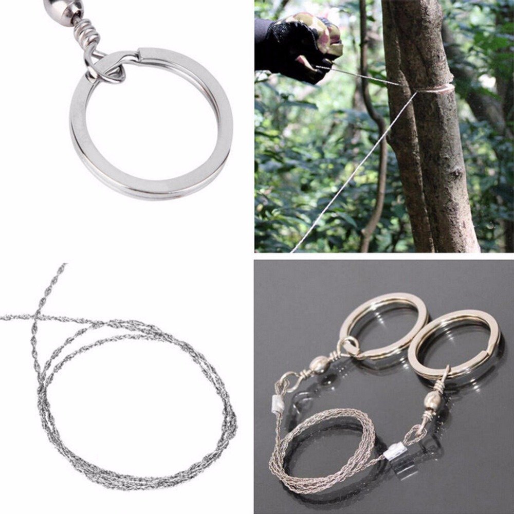 Field Survival Stainless Wire Saw Hand Chain Saw Cutter Outdoor Emergency Fretsaw Camping Hunting Wire Saw Survival Tool