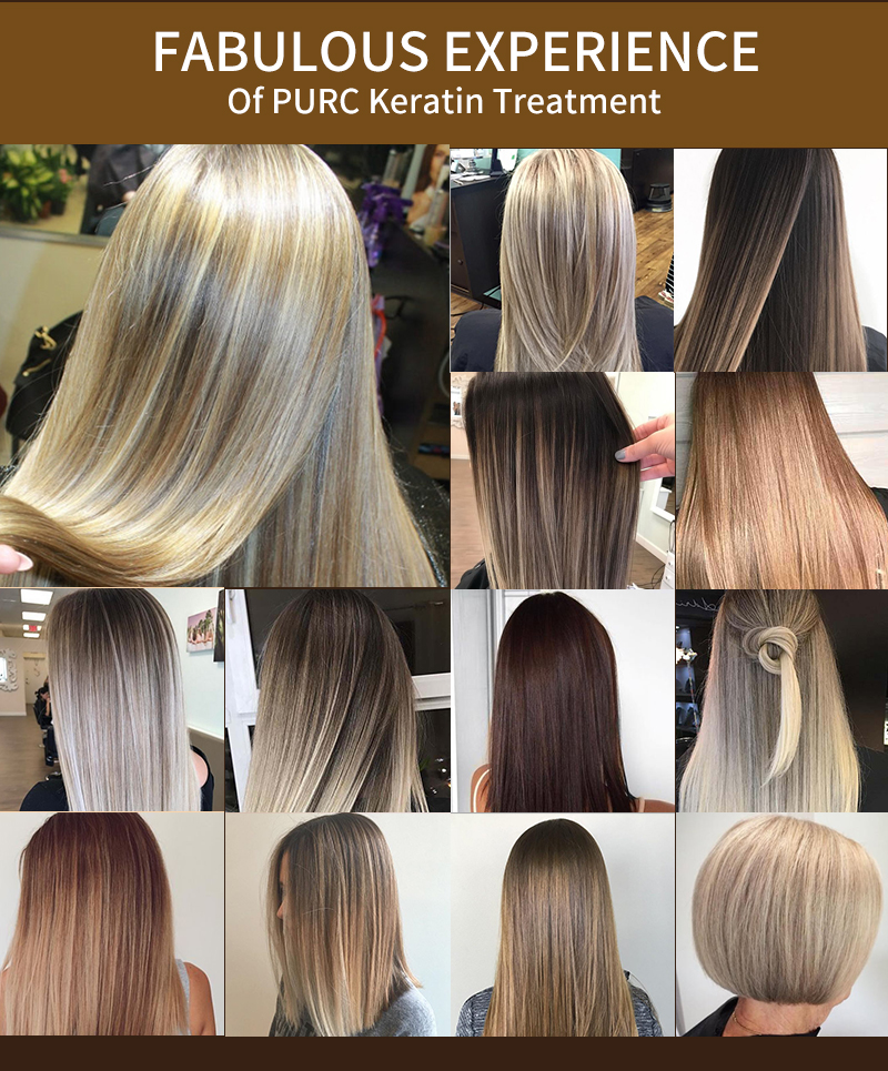 PURC 8% Keratin Treatment Formaldehyde And Purifying Shampoo Set Damaged Hair Treatment Best Hair Care Products