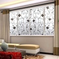 Sweet Frosted Privacy Cover Glass Window Door Black Flower Sticker Film Adhesive Home Decor GHS99