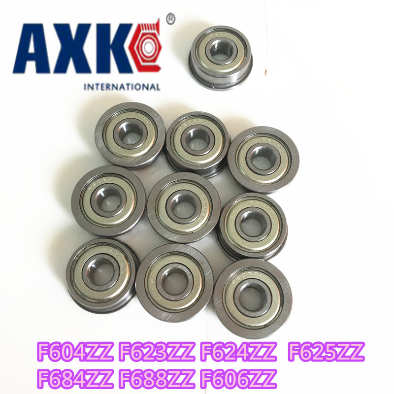 Thrust Bearing 10pcs Flange Ball Bearings F604zz F623zz F624zz F625zz F684zz F688zz F606zz 3d Printers Parts Pulley Wheel Part