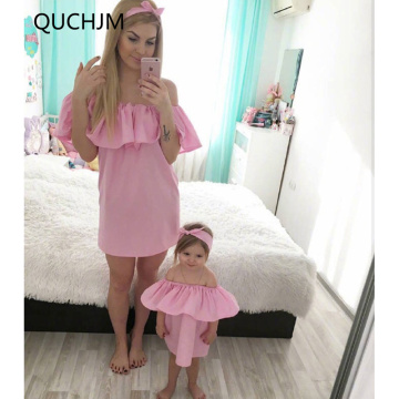 Family Matching Outfits Fashion Family Set Chiffon Dress Mother Daughter Dress Mom and Daughter Dresses Clothes Family Clothing