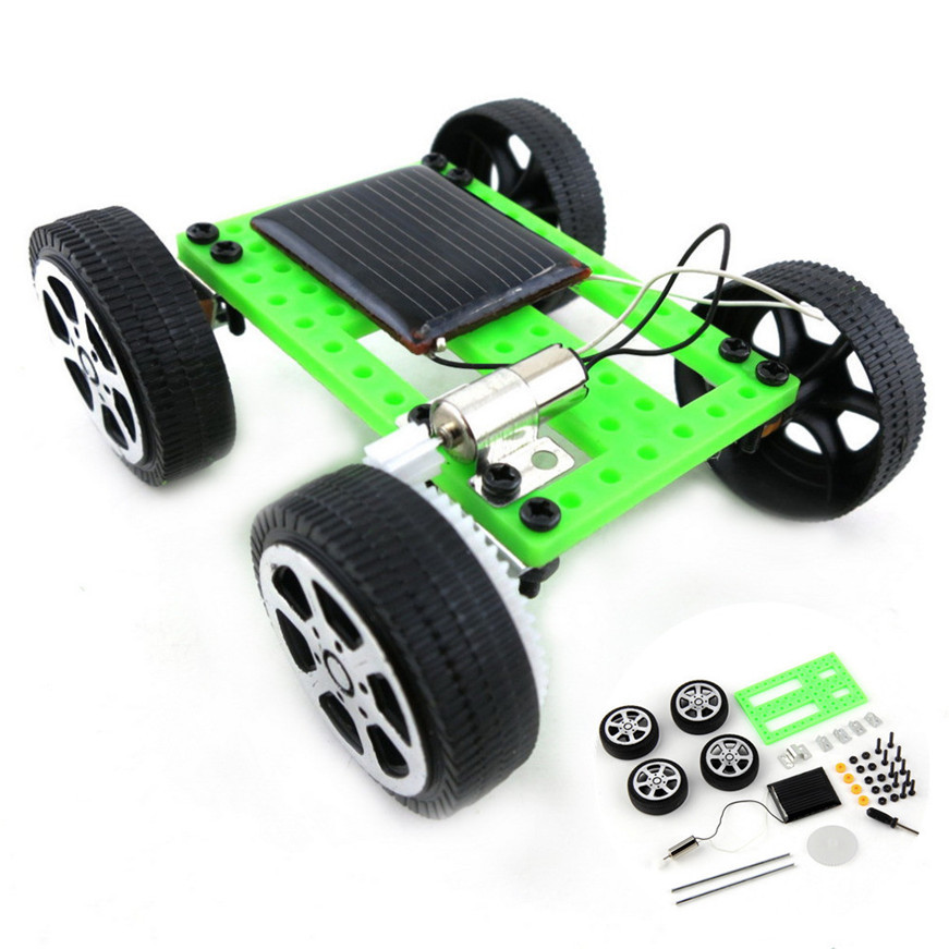 Solar Toys For Kids 1 Set Mini Powered Toy DIY Car Kit Children Educational Gadget Hobby Funny Dropshipping 2018
