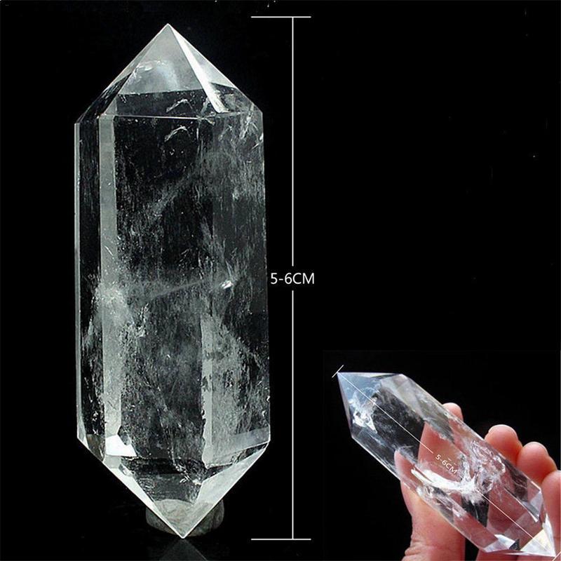Natural White Fluorite Crystal 50-60MM 100% Quartz Crystal Stone Point Healing Hexagonal Wand Treatment Stone #EW