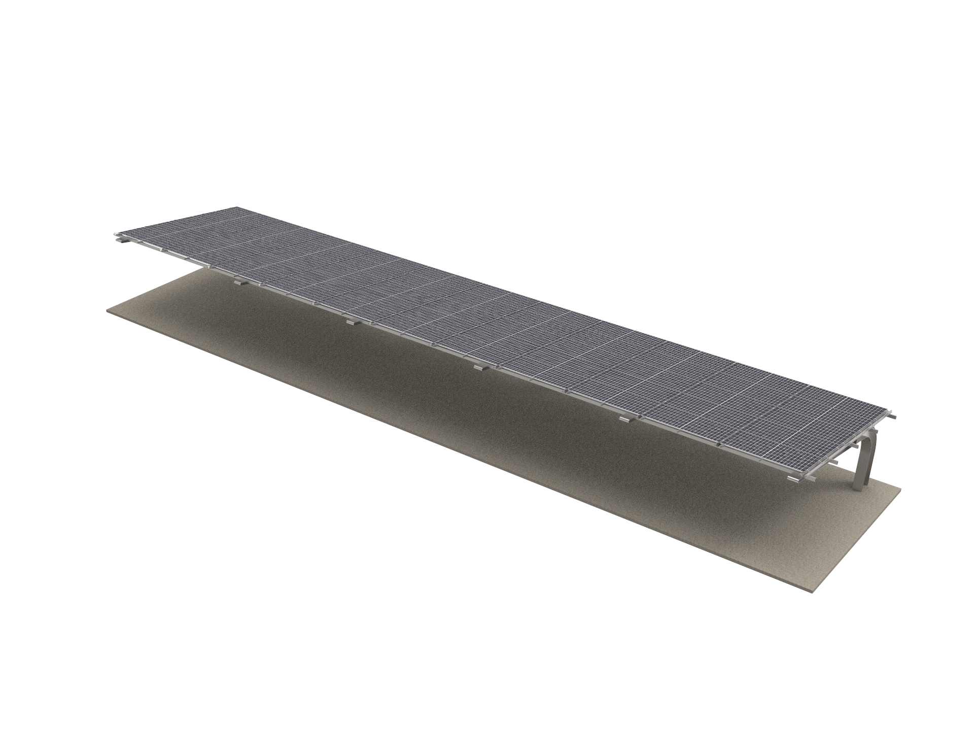 Single Row Iron Parking Shed