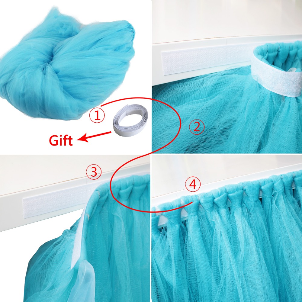 1Pcs 15 Colors Tulle Table Skirt DIY Tutu Tableware Skirts For Wedding Birthday Decoration Baby Shower Favors Party Home Textile
