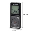 HRD-602 Portable Radio Receiver FM/AM Radio LCD Display Lock Button Pocket Radio with Earphone Sports Peeter