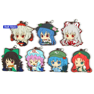 2018 New Arrival Touhou Project Original Japanese anime figure Silicone sweet smell key chain Anime rubber D226