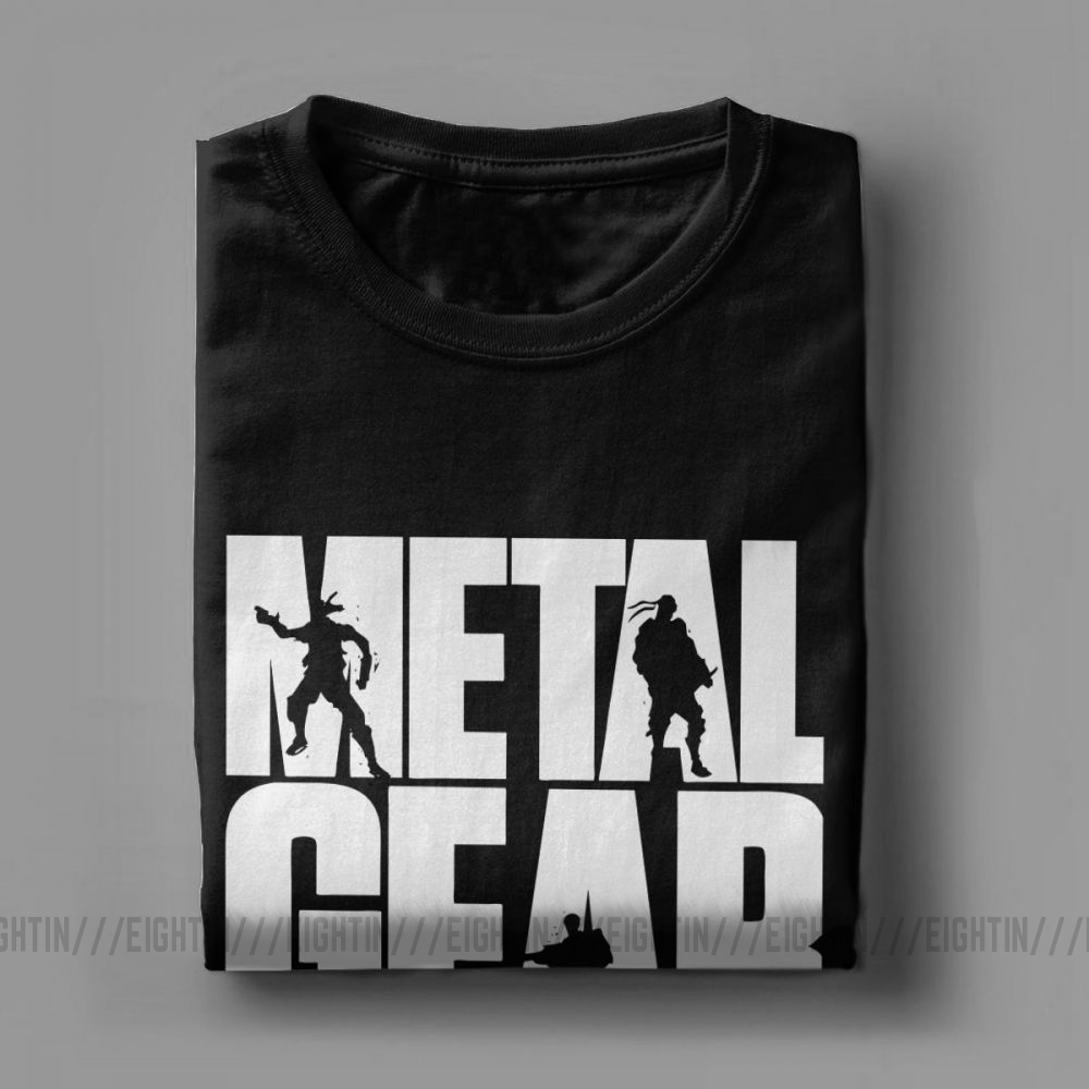 Man T Shirts Metal Gear Solid MGS Funny Short Sleeved Tees Round Collar Clothes Pure Cotton Street T-Shirts