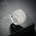Mytys Brand Fashion Silver Wire Mesh Net Filled Crystal Wedding Party Rings for Women New Design Gift Free Shipping R1830