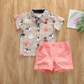 Summer Toddler Kids Baby Boy Animal Print Shirt Top Short Pants Outfits Clothes 2PCS Set