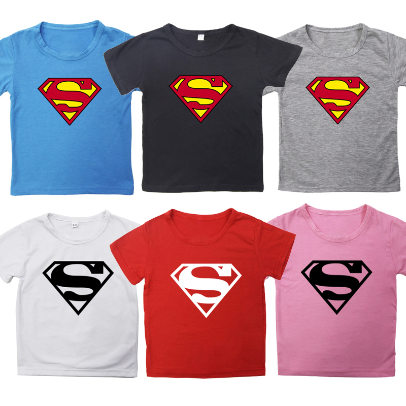 New Fashion Hot Sale Kids Superman T Shirt Children Cotton Short Sleeves Tee Boys Girls Superman T-shirt Tops for Children