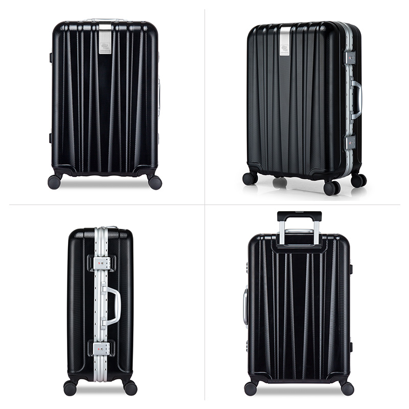 Brand Designer Suitcase Aluminum Alloy Frame Luggage Travel Trolley Case Hard PC Shell Rolling Spinner Wheels TSA Lock H9822