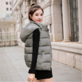 Hooded vest plus size women vest down jacket tank tops winter vest for women sleeveless jacket female autumn plus size waistcoat