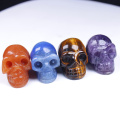 1PC Exquisite handmade carving Natural crystal quartz mineral jewelry skull crystal carving home decoration Halloween