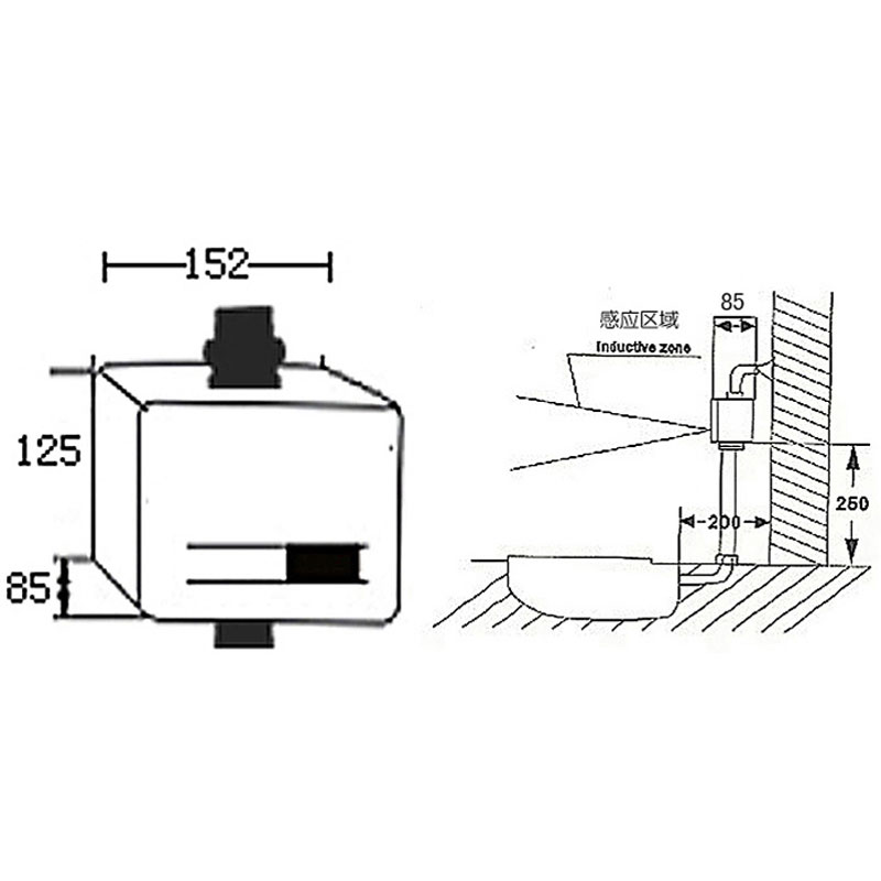 AC/DC induction stool flusher with manual button,toilet Squat Pan Automatic sensor flush valve with water volume adjust,J18118