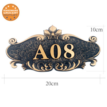 Apartment Villa Door Plate Style Door Sign Gate Number Custom Made House Number European any Letters Symbols 200mmx100mm