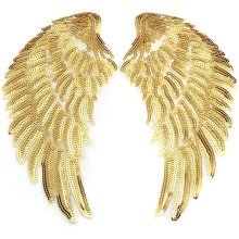 Embroidery Cloth Sequins Feather Patches Accessories Wings