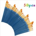 50Pcs/lot Students Draw Brushes Watercolor Pens Oil Paint Brushes Paint Coloring Pen Brushes