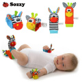 sozzy 4 pcs/lot (4 pcs=2 pcs waist+2 pcs socks), baby rattle toys Sozzy Garden Bug Wrist Rattle and Foot Socks