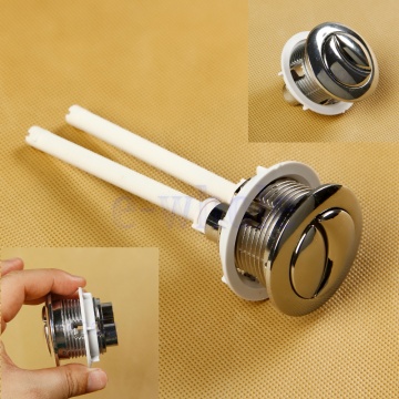 1X WC Toilet Cistern Replacement Plastic Water Tank Push Button Dual Flush DIY Repair Tool With 2 Rods for 38mm Hole