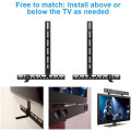 HYASIA TV Soundbar Mounts Sound bar Brackets for Mounting Above or Under TV Adjustable Arm Fits no drilling mount holder stand