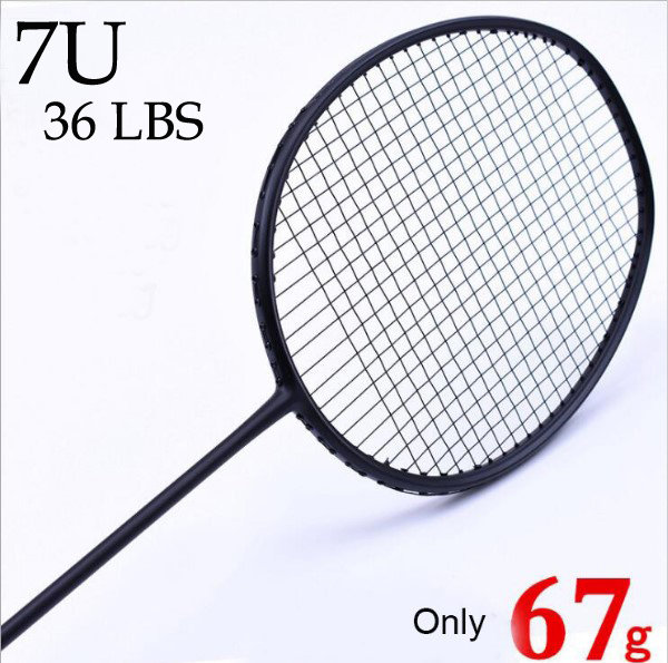 Badminton Racket Professionele Carbon Badminton Racquet gratis Grips Strung 6U 72g ,7U 62g