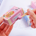 8 pcs/set Cute Kawaii Matches Shape Pencil Eraser Lovely Colored Erasers for Kids Students Gift School Stationery Supplies