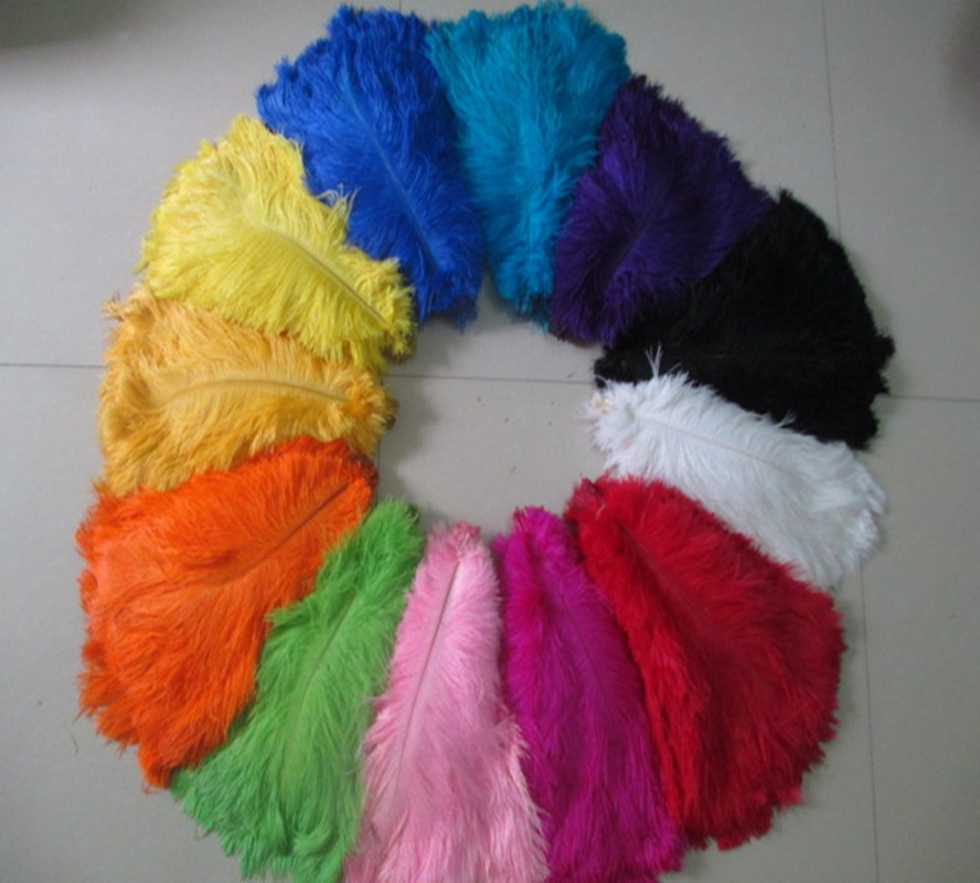 Wholesale 50pcs / A lot of beautiful ostrich feathers 12-14 inches / 30-35 cm multiple colors are available