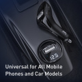 Baseus Car FM Transmitter Bluetooth 5.0 AUX Handsfree Wireless Car Kit Dual USB Car Charger Auto Radio FM Modulator MP3 Player