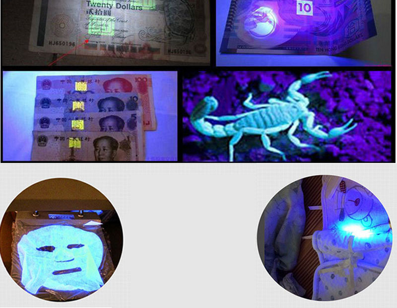 UV Ultraviolet 9 LED Flashlight Ultra Violet Flash Torch Light Lamp Mini Purple Color Backlight Linterna AAA For Money Detection