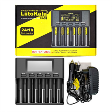 2020 Liitokala Lii-S1 Lii-S2 Lii-S4 Lii-S6 1.2V NiMH 3.7V Lithium 3.2V LiFePo4 21700 26650 18650 Rechargeable Battery charger