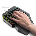 Left Hand Keyboard Single Hand Keyboard Mechanical Feel Game Keyboard for Mobile Tablet Laptop PUBG Game