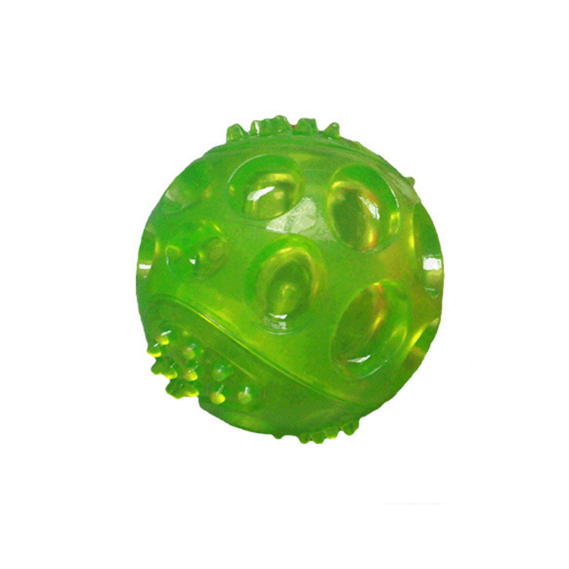 Dog Toy Green Ball Toys Squeaking Interactive Puppy Chewing Pet Toys For Small Large Dogs Training Playing Teeth Cleaning