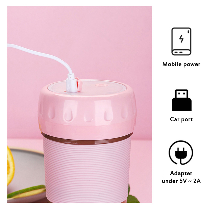 Portable Electric Juicer USB Rechargeable Smoothie Blender Machine Mixer Mini Juice Cup Maker Fast Blenders Home Food Processor