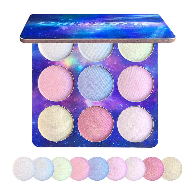 CmaaDu 9 Colors Eyeshadow Palette Shiny Matte Glitter Pigment Eye Shadow Pallete Metallic Diamond Makeup Palette TXTB1