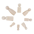 12Pcs/set Wooden People Peg Doll DIY Crafts Little Child Man