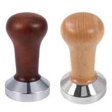 Coffee Tamper Wooden Handle Barista Espresso Machine Grinder 51mm for Coffee and Espresso Powder Hammer