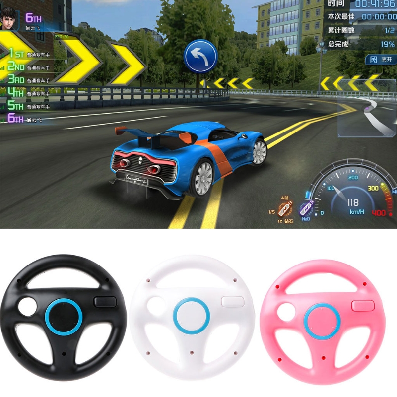 XINYUANSHUNTONG Controller Handle Holder For Nintendo Wii Steering Wheel Grip Kart Racing Game
