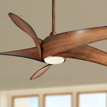 HOOLILO High Quality 60inch Size Light Wave Wood Led Ceiling Fan with Remote Control 110V 220V Modern Ceiling Fan