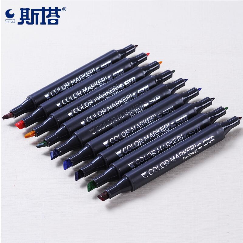 STA Professional Art Markers Double Head Alcohol Based Sketch Markers Drawing Pen Anime Interior landscape Building Design 3203