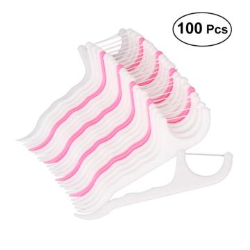 100pcs Plastic Dental Floss Stick Nylon Wire Portable Teeth Care Cleaner Tooth Cleaning Tools Set For Oral Hygiene